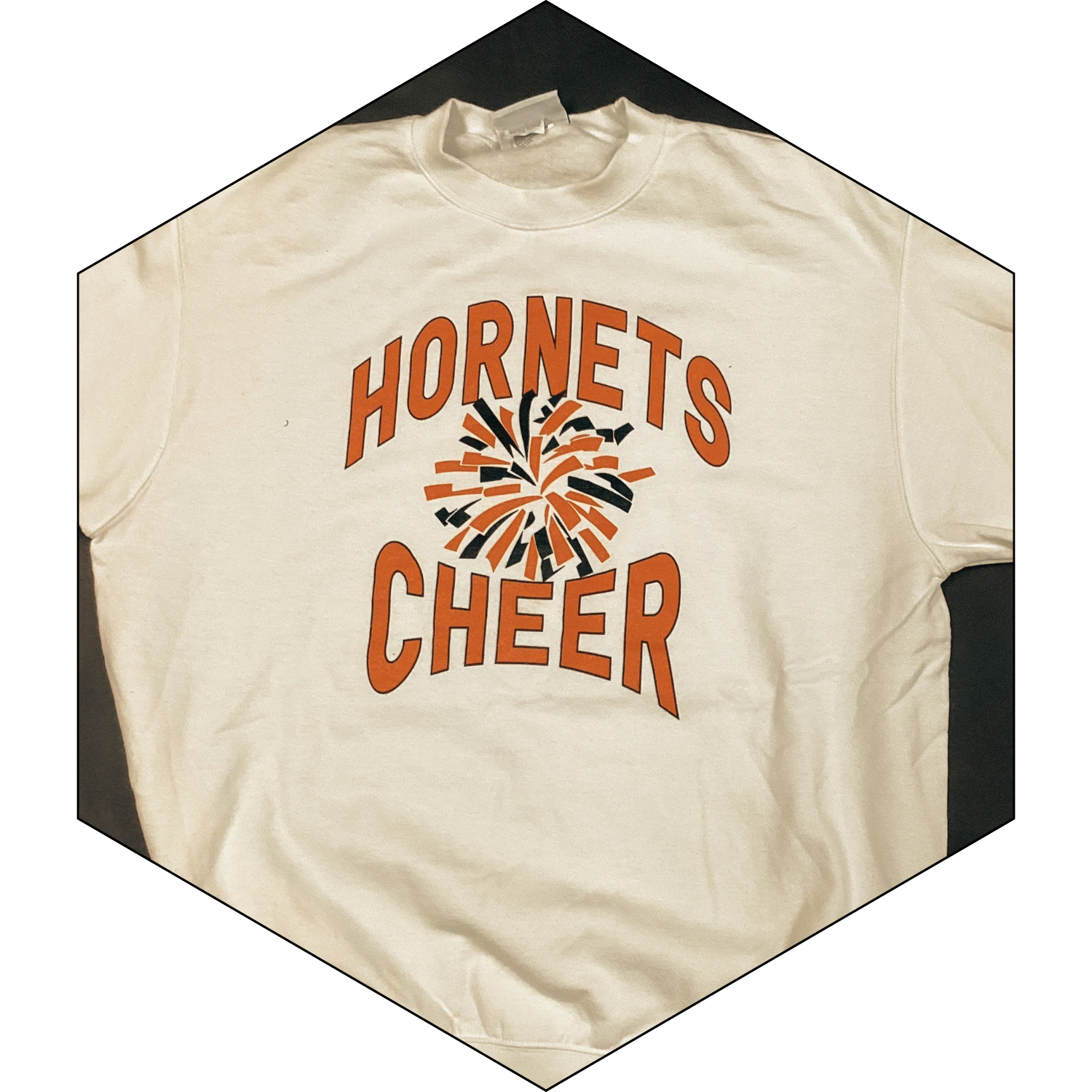 Hornets Cheer White Crew Neck Sweatshirt