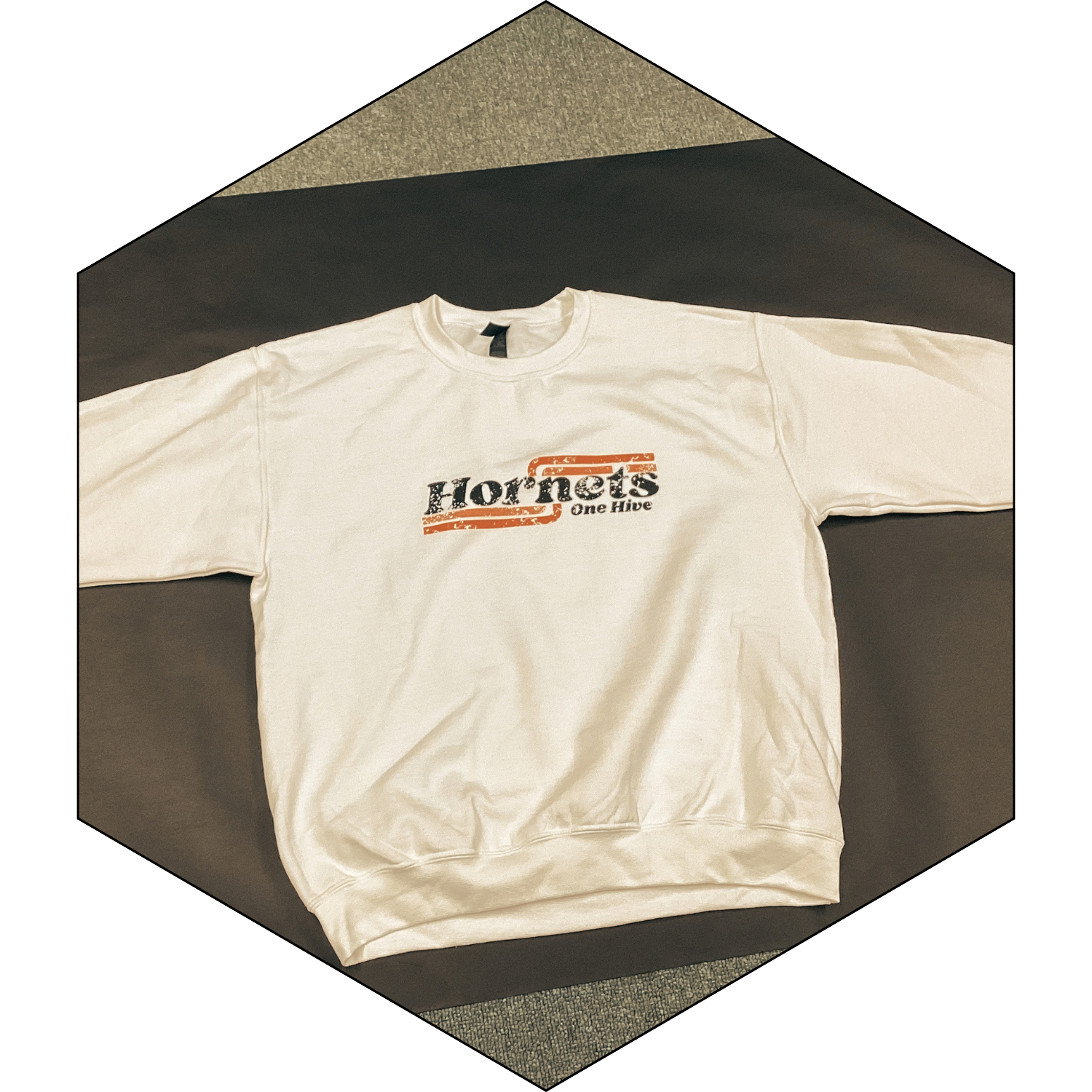 One Hive White Crew Neck Sweatshirt